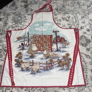 VTG Cranston Crafters Corner Farmhouse Collection Cut & Sew Apron Finished